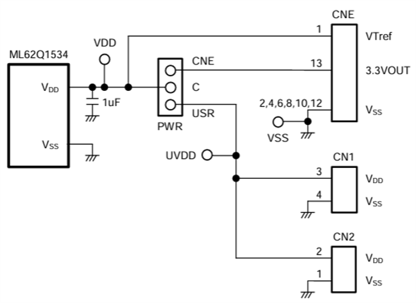 Schaltungsanordnung - ROHM Semiconductor RB-D62Q1534TB48 Referenzboard